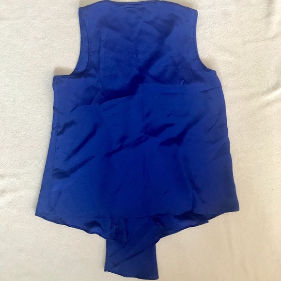 Xhileration pleated indigo blouse - Picture 2 of 5